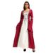 2025 European And American Style Square Neck Flared Sleeve Long Dress Gothic Retro Women's Clothing Medieval Court Gown_ecoleips.com