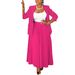 Women's Clothing Fashion Casual Professional Wear Ladies Suit + Pleated Skirt Suit_ecoleips.com