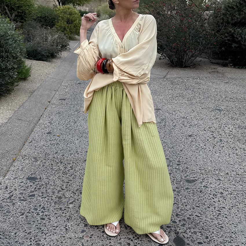 Women's Clothing Summer Loose Bubble Jogger Pants Elegant Casual Trousers American Style For Commuting Spring/Autumn Regular Fit Polyester_ecoleips.com