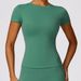 Women's Clothing T Shirt Quick Drying Yoga Wear Short Sleeved Fitness Tops Blouse Outdoor Running Sports Short Sleeved Women_ecoleips.com