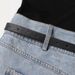 Women's High-Waisted Color Blocking Denim Jeans Knee High Buckle Cropped Style Casual Spring 2026 New Fashion_ecoleips.com