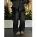 European Style Women's Sparkly Rhinestone Straight Leg Jeans High End Wide Leg Pants Fashionable New Spring_ecoleips.com