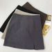 Women's Clothing High Waisted Anti-Exposure A-Line Skirt With Slits Bodycon Korean Style Design Women's Suit Skirt_ecoleips.com