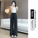 Aria Basics Nai Fu Yamamoto Women's Summer Thin Loose-fitting Casual Pants For Petite Women, With Elastic Waist And Ice Silk Wide_ecoleips.com