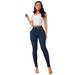 Cross-border European And American Wom's 2024 Summer High-waisted Slim-fit Plus-size Butt-lifting Skinny Jeans For_ecoleips.com