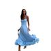 2023 Spring/Summer European American Cross-Border Women's Fashion New Style Strapless A-Line Dress With Large Hem And_ecoleips.com