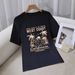 Women's Casual Round Neck Short Sleeve T-Shirt Multi-Color American Style Simple Fashionable Sports Top Solid Printed Loose Fit_ecoleips.com