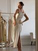 Women's Clothing Spring/Summer Suspender Dress Set Suspender Waist Cinching Top Fishtail Long Skirt_ecoleips.com