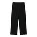 Women's Clothing Slim Fit Textured Halter Neck Collar Top Trousers Casual Suit_ecoleips.com