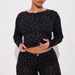 Women's Clothing Casual Cute Flower Round Neck Long Sleeve Home Comfortable Trousers Set_ecoleips.com