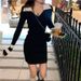 Women's Clothing Autumn/Winter British Style Korean Color Block Slim Fit Petite Women's Knit Bodycon Dress_ecoleips.com