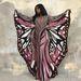 Southeast Asian 3D Digital Printed Bat Sleeves Dress With Elegant Style_ecoleips.com