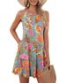 Summer Women's Loose Dresses Casual Sleeveless Pocket Tank Mini Dress Retro Women's O-Neck Flowers Print Vest Beach A-Line Dress_ecoleips.com