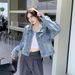 Aiyixuan Short Denim Jacket, Women's Early Autumn New Design, Slimming Long Sleeved Jacket Top_ecoleips.com