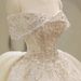 off the Shoulder Petite Wedding Dress European Style Train Luxurious French Style Main New 2025 Brides Party Wear_ecoleips.com