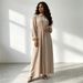 Fashion Lapel Full Button Elegant Long Dress_ecoleips.com