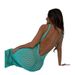 Women's Clothing New Beach Dress Sexy Backless Dress Blouse Knitted Suspender Long Dress Fashion Dress_ecoleips.com