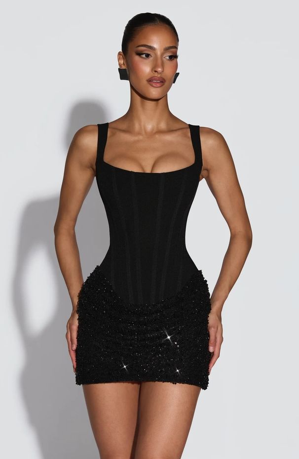 Sequin Backless Bodycon Dress - Sexy Sleeveless Mini Dress With Adjustable Ties, Perfect For Night Out, Club Party, Date & Special Occasions_ecoleips.com