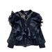 Women's Clothing Niche Light Luxury Three Dimensional Ruffle Stitching Round Neck Pearl Single Breasted Versatile Lace Crop Top_ecoleips.com