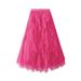 2025 Mesh Cake Half Super Fairy Draped Gauze Pleated Princess Pink Seaweed Skirt Autumn 0303_ecoleips.com