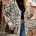 Cross-bord Amican-style Autumn Wint New Knitted Cardigan With Leopard Print, Casual And Sophisticated_ecoleips.com