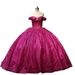 Rose Red Sweetheart Collar Tutu Skirt Adult Ceremony Evening Dress Female Host High Waist_ecoleips.com