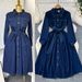 Women's Retro Style Denim Dress With Lapel Long Sleeves Tie Waist Single Breasted A-Line Knee Length Skirt_ecoleips.com