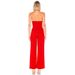 Women's sexy slim fit slit trousers suit women's tube top hip bandage red jumpsuit_ecoleips.com