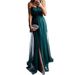 Elegant Solid Color Spaghetti Strap Long Maxi Dress Evening Gown For Women Formal Occasion Evening Party_ecoleips.com
