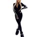 Elegant Early Spring Women's Jumpsuit Long Sleeved Retro Literary Pattern Polyester Trousers_ecoleips.com
