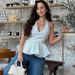 Aria Basics Aria Basics Hot Girl Halter Neck V-neck White Tank For Women, 2025 Autumn Winter New Style, Cross-border European And American_ecoleips.com