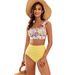 Women's Clothing Swimsuit Ruffled Three Piece Bikini Swimsuit_ecoleips.com