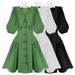 Women's Clothing Summer New Fat Girl Small Fragrance Style Temperament Doll Collar Waist Slim Suit Dress_ecoleips.com