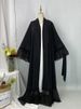 Black Islamic Abayas Muslim Women Clothing Turkey Long Robe Moroccan Caftan Islam Kaftan Ramadan Abaya For Women Dubai 2023_ecoleips.com