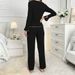 Voya Women's Clothing Hot Selling Basic Comfortable Casual Fashion Set 2026 Spring/summer New Home Slimming Two-piece Set_ecoleips.com