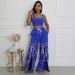Women's Clothing Suspender Top With Lace Up Fashionable Loose Wide Leg Pants Two Piece Suit For Women_ecoleips.com