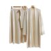 Women's Knitted Cardigan Turtleneck Vest Skirt Set Loose Fit 3-Piece Outfit For Autumn Winter_ecoleips.com