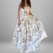 Women's French Style Floral Print Long Dress Square Neck Spaghetti Strap Spring New Arrivals American Fashion_ecoleips.com
