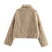Women's Fleece Jacket Autumn Fashion Street Style With Rope Buckle Elegant Casual Outerwear For Daily Office_ecoleips.com