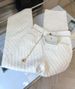 Fashion Checkered White Straight Leg Jeans For Women - Loose Fit High Waist Wide Leg Trousers With Flowy Hem_ecoleips.com