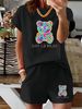 Women’s 2 Piece Outfit Set – Oversized Graphic T-Shirt And Biker Shorts Matching Set, Casual Summer Lounge Tracksuit For Daily Wear-363_ecoleips.com