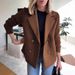 Women's Wool Blend Blazer Jacket With Notched Lapel, Elegant Casual Coat For Office & Daily Wear, Stretch Comfort Fit, Classic Solid Colors_ecoleips.com