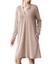 Women's Clothing Women's V-Neck Long Sleeve Loose Fit Casual Dress For Autumn Winter – Stylish & Comfortable In Multiple Colors_ecoleips.com