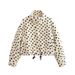 Women’s Polka Dot Fleece Jacket – Trendy Cropped & Relaxed Fit For Casual Chic_ecoleips.com