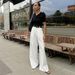 Women's Clothing Pure White Trousers For Women Spring And Summer New High Waist Wide Leg Trousers European And American Temperament Commuting_ecoleips.com