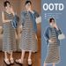 Spring New Korean Fashion Knitted Vest + Denim Jacket 2-Piece Set Maternity Dress_ecoleips.com