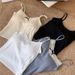 1pcs Women Knitted Crop Tops Solid Laces Sling Tops Knitwear Tank Top Girls Sexy Slim Camisole Sweet Short Vest With Padded Cups_ecoleips.com