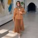Elegant Long Pleated Skirt Set For Women - Spring Casual Outfit, Comfortable Polyester Fabric, S-XXL_ecoleips.com
