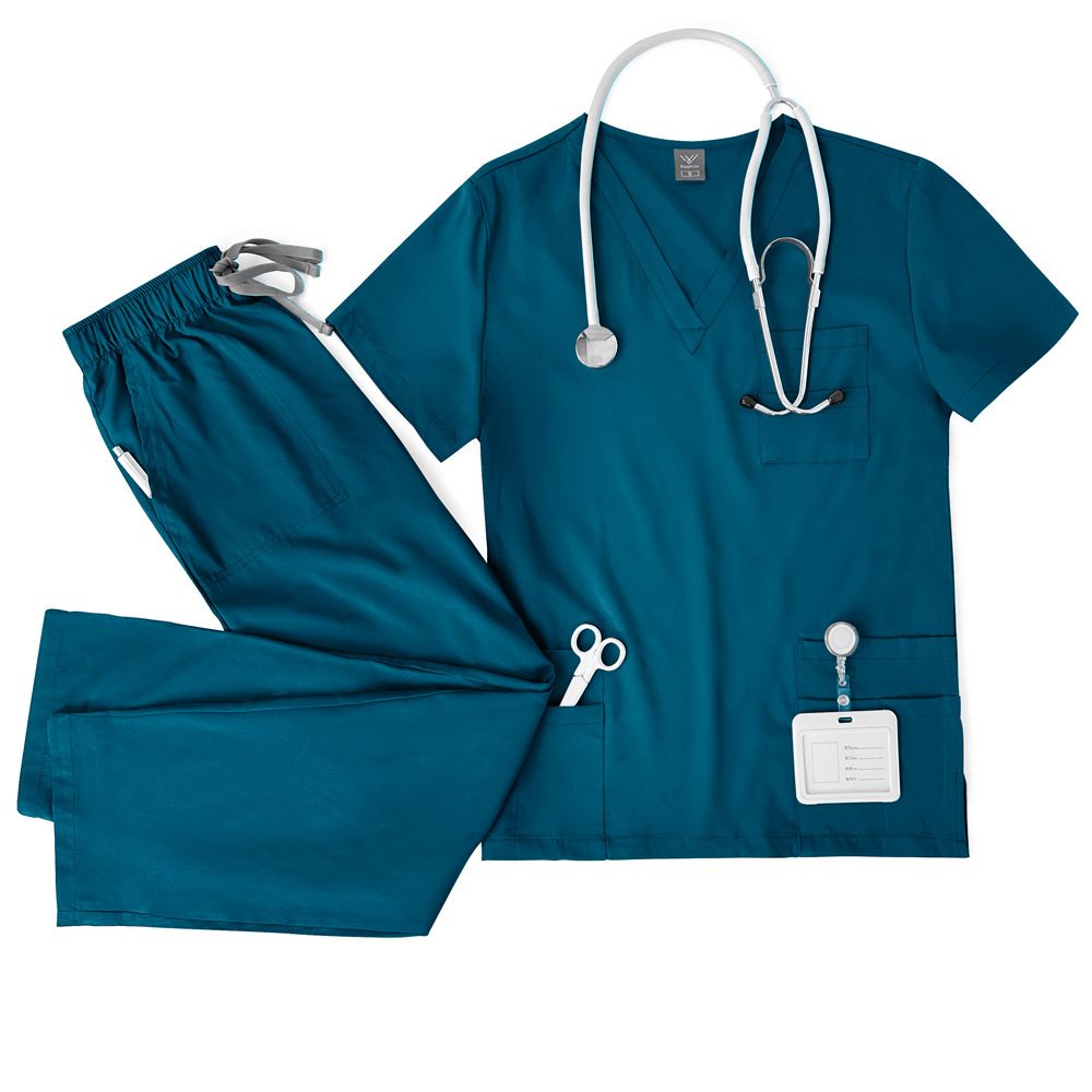 Nurse Uniform V Neck Suit Casual Thin Double Layer Pocket Quick Drying Doctor Hand Washing Clothes Hand Washing Clothes_ecoleips.com