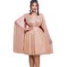 C8543 With Belt, 2023 New V-neck Elegant Long-sleeve Cape Waist-cinching Dress, Foreign Trade Dress_ecoleips.com